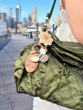 Load image into Gallery viewer, Hand-painted Honey Bee Bag Charm + Keychain | Eco-Friendly