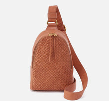 Load image into Gallery viewer, Hobo Fern Sling Crossbody Bag in Harvest Wheat pebbled leather with adjustable strap