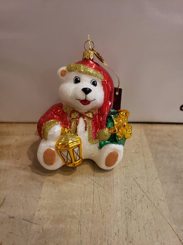 Teddy Bear w/Lantern Ornament