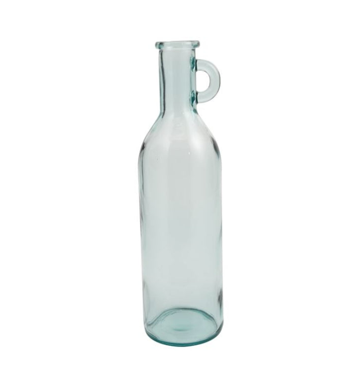 Clear Tall Vase W/Handle
