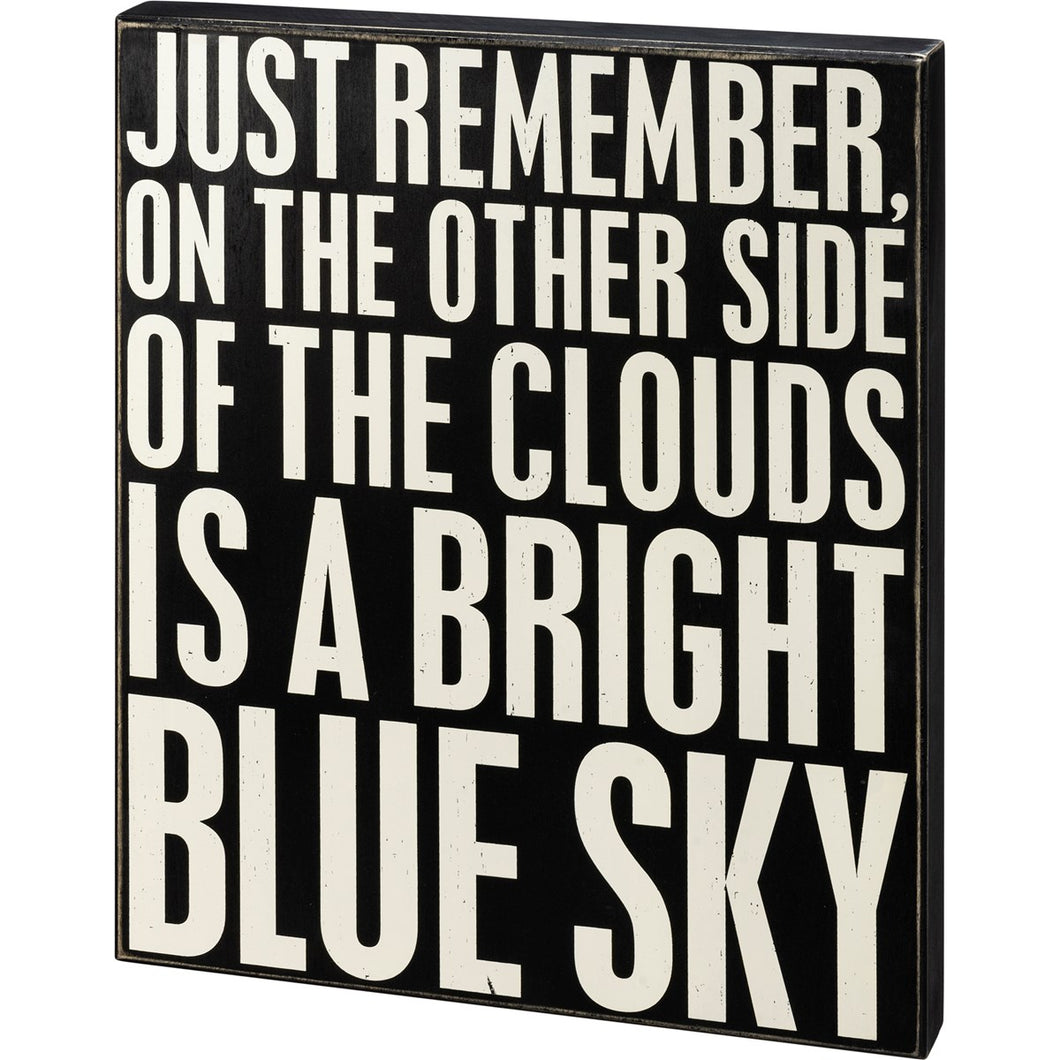 Bright Blue Sky Box Sign
