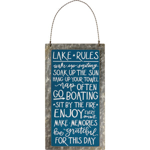 Hanging Decor - Lake Rules