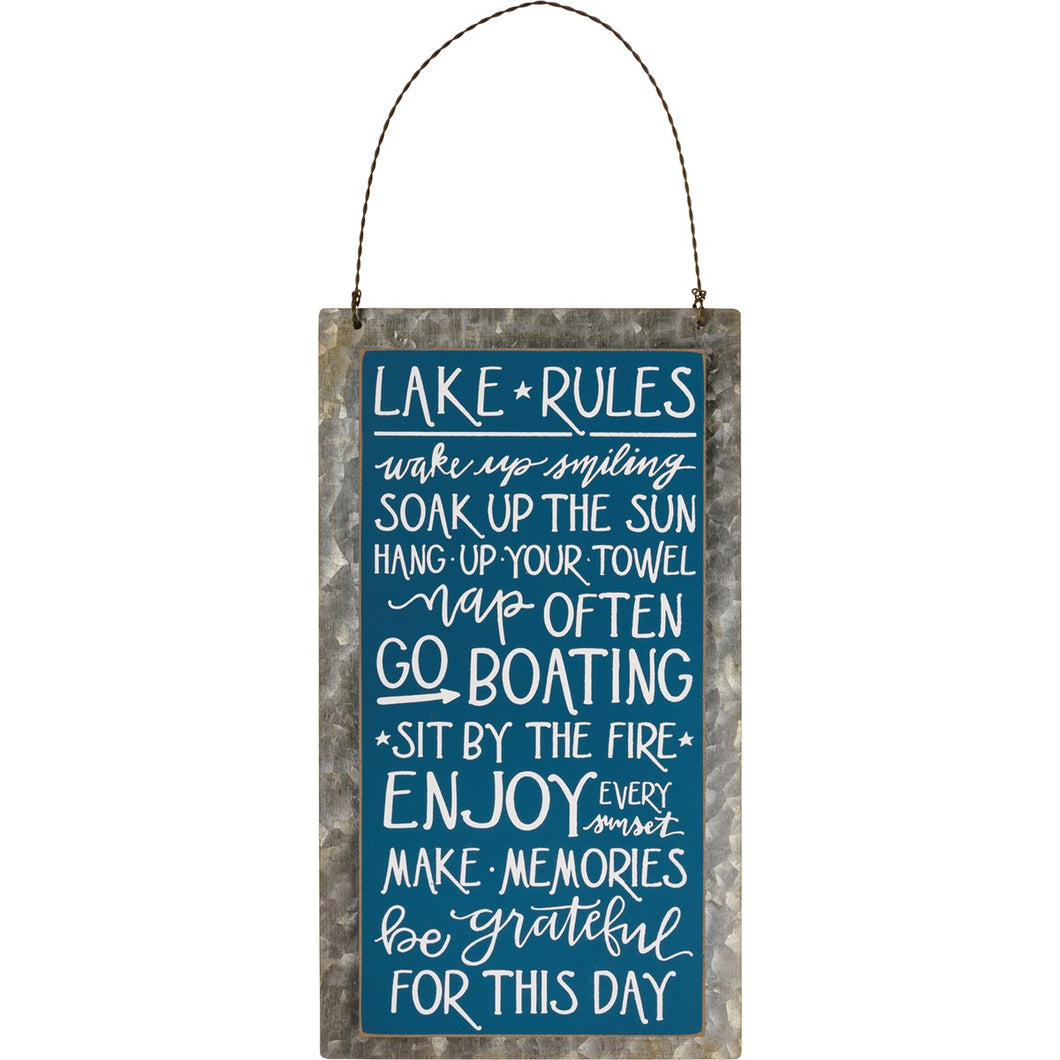 Hanging Decor - Lake Rules