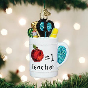 Old World Christmas- Best Teacher Mug Ornament