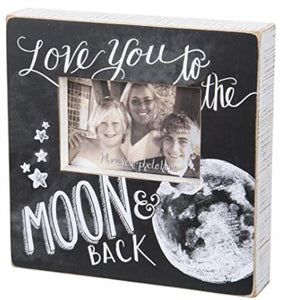 Love You To The Moon and Back Chalk Art Box Frame