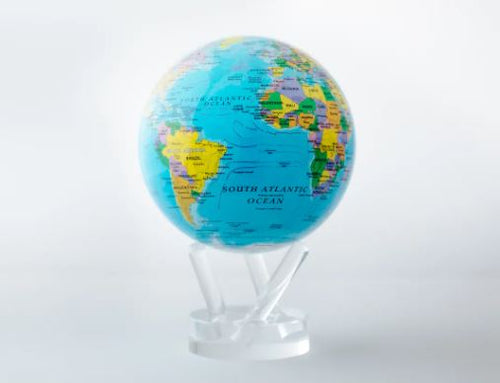 Blue Political Map World Mova Globe