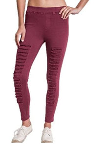 High Waisted Distressed Jeggings
