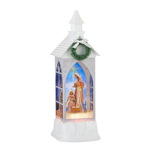 Lit Church Water Lantern