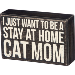 Box Sign - Cat Mom