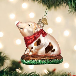 Old World Christmas- Piggy In The Puddle Ornament