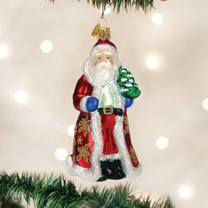 Old World Christmas- Glistening Golden Santa Ornament