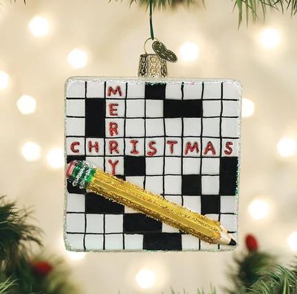 Old World Christmas- Crossword Puzzle Ornament