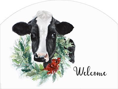 Cow Wreath Plaque