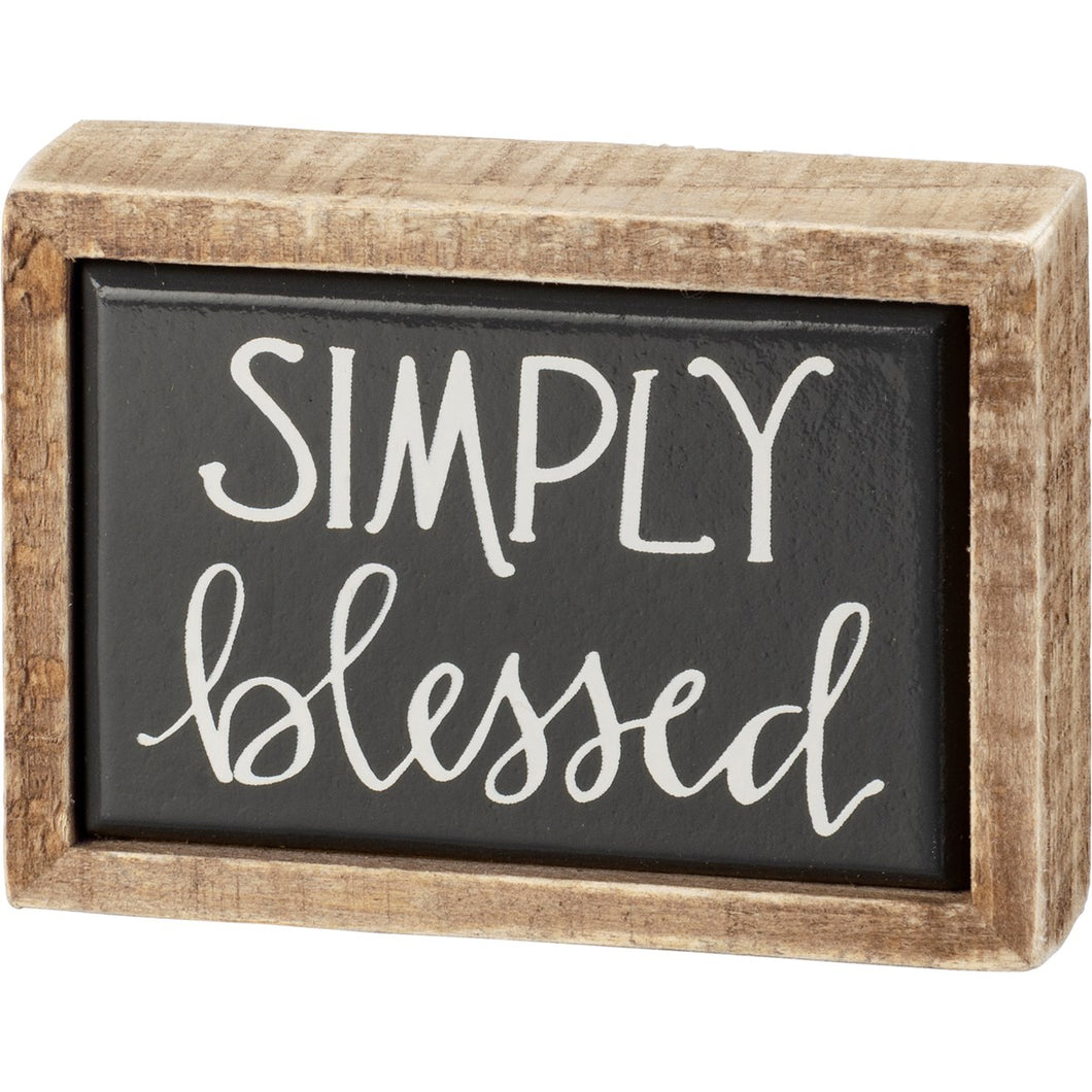 Box Sign Mini - Simply Blessed