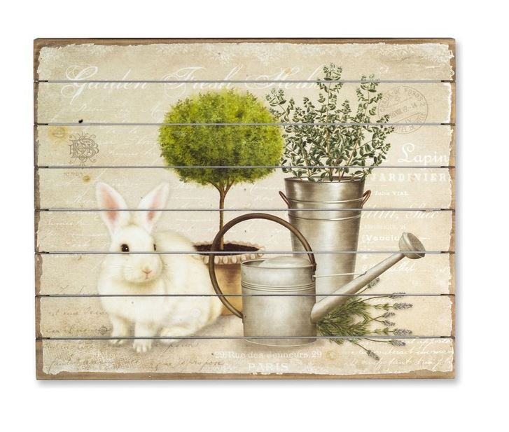 Rabbit and Water Can Plaque