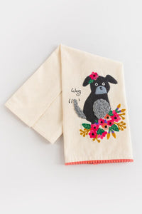 Wag Embroidered Towel