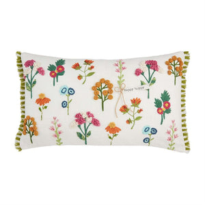 Flower Pattern Lumbar Pillow