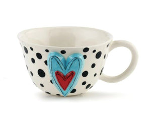 Black Dots Tea Cup