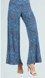 Denim Print Palazzo Pant