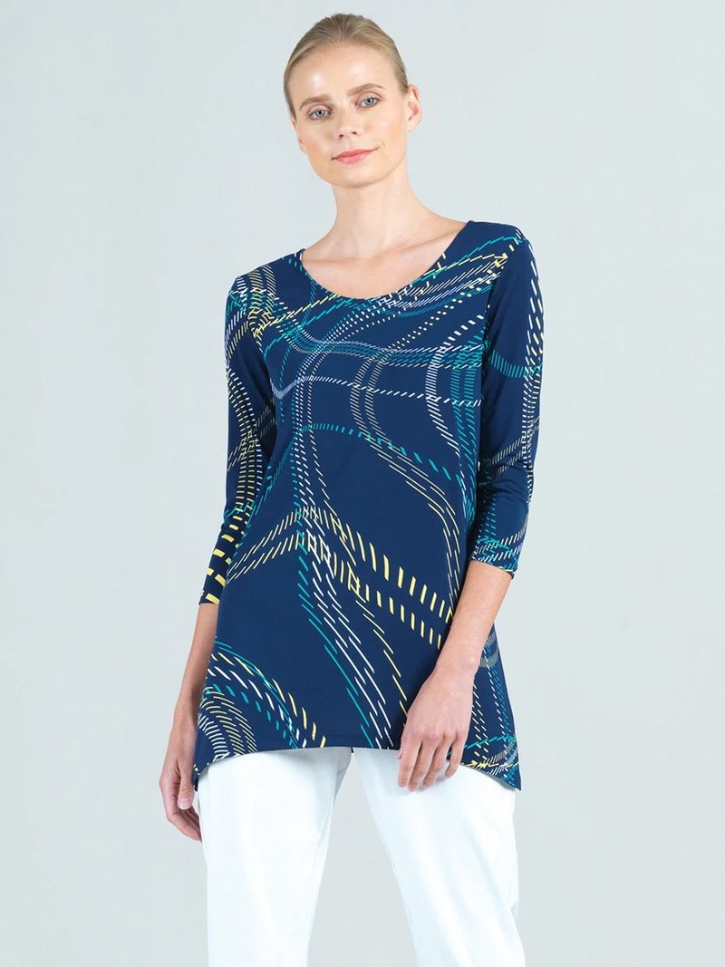 Dash Lines Knit Tunic