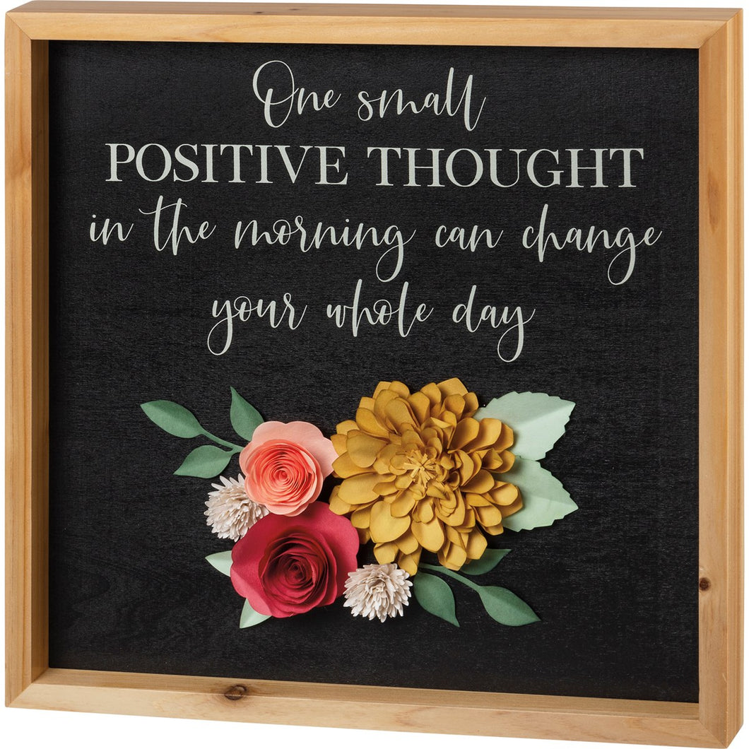 Inset Box Sign - One Small Positive Thought
