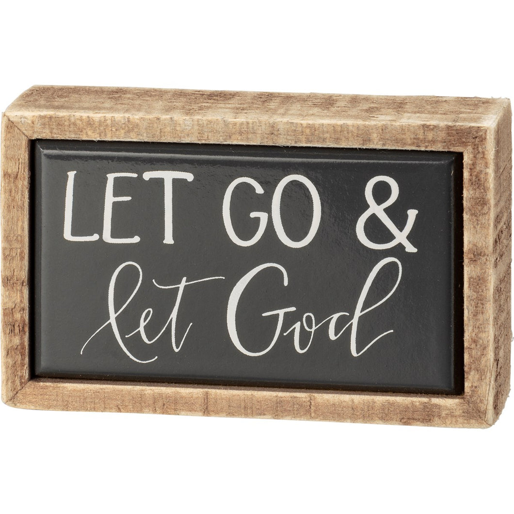Box Sign Mini - Let Go & Let God