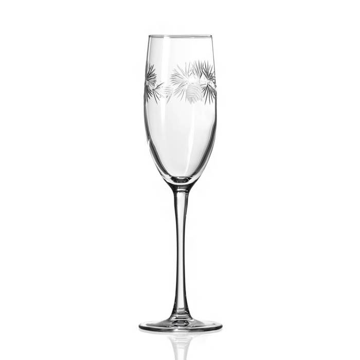 Icy Pine Etched Martini Glasses