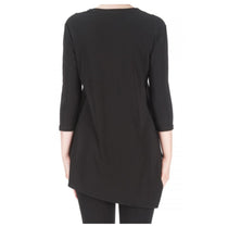 Load image into Gallery viewer, Simple Flowy Black V Neck Tunic