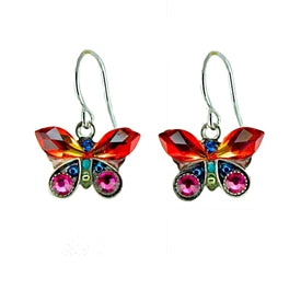 Multi Color Petite Butterfly Earrings