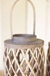 Grey Willow Cylinder Lantern