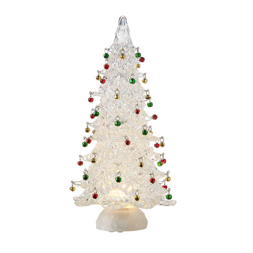 Lighted Ornament Tree w/swirling glitter