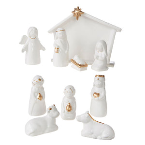 Gold Accent Nativity Set