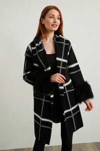 Faux Fur Cuff Coat