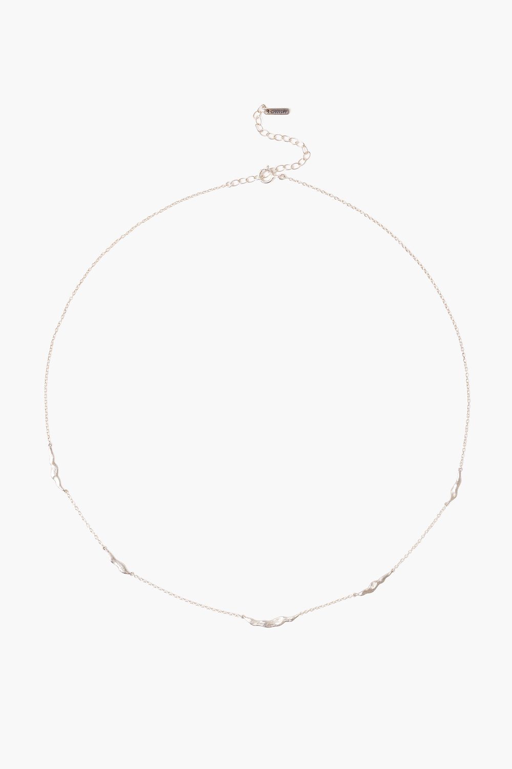 Silver Crescent Link Necklace