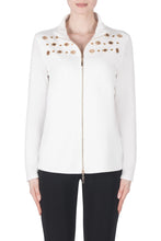 Load image into Gallery viewer, Gold Grommet Detail Zipper Jacket