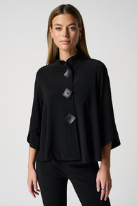 Buttoned Trapeze Jacket