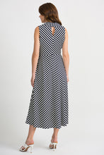 Load image into Gallery viewer, V-Neck Midi Summer Dress With Chevron Stripes