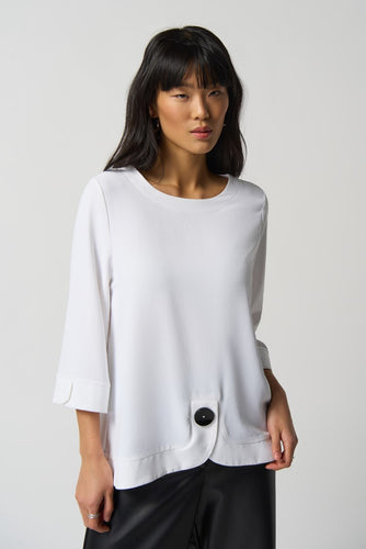 Trapeze Top With Single Button