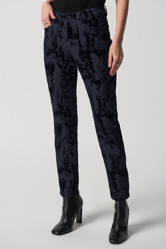 Abstract Print Slim-Fit Jeans