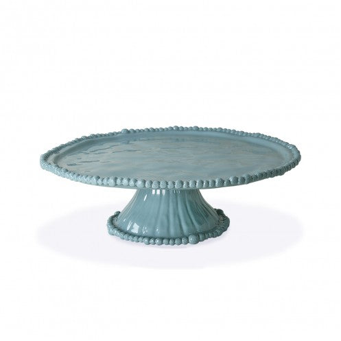 VIDA Alegria Pedestal Cake Plate Blue