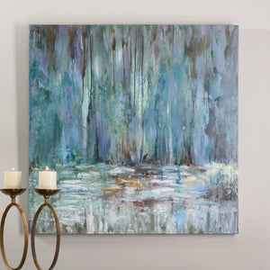 Blue Waterfall Hand Painted Canvas