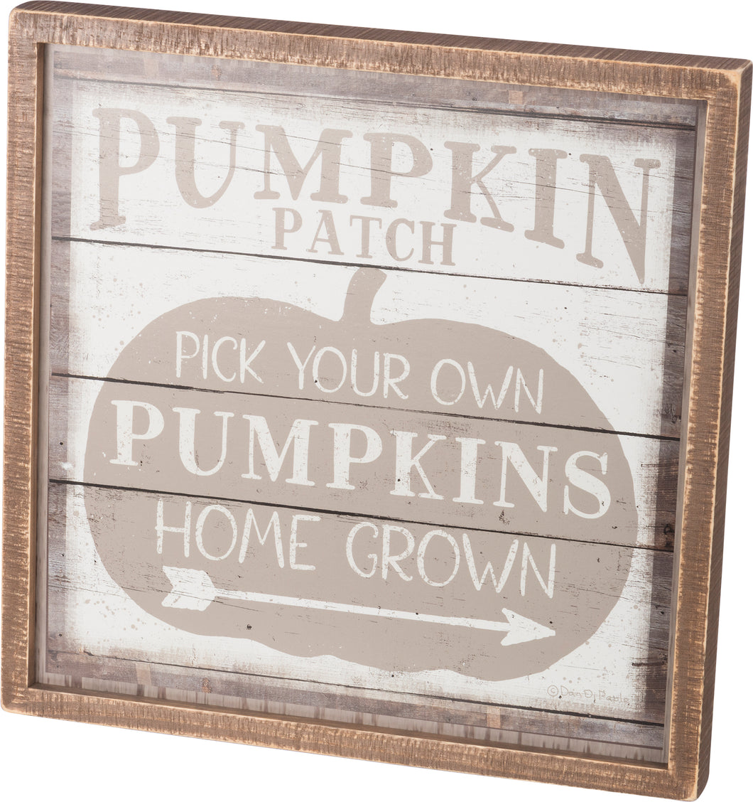 Pumpkin Wood Box Sign
