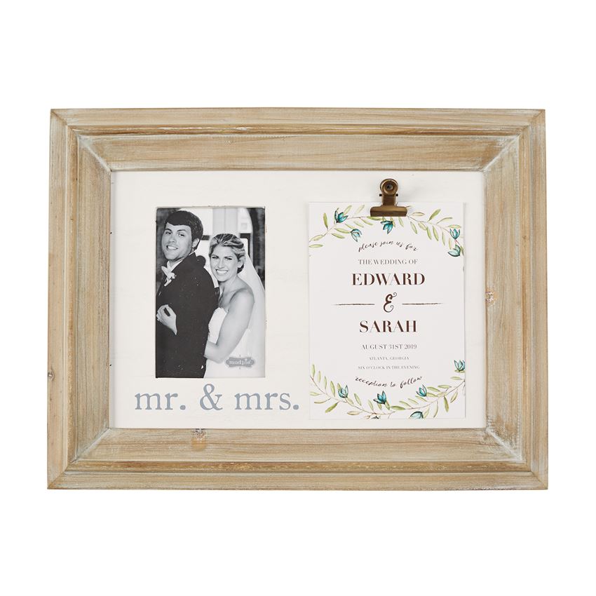Mr & Mrs Binder Clip Invite Frame