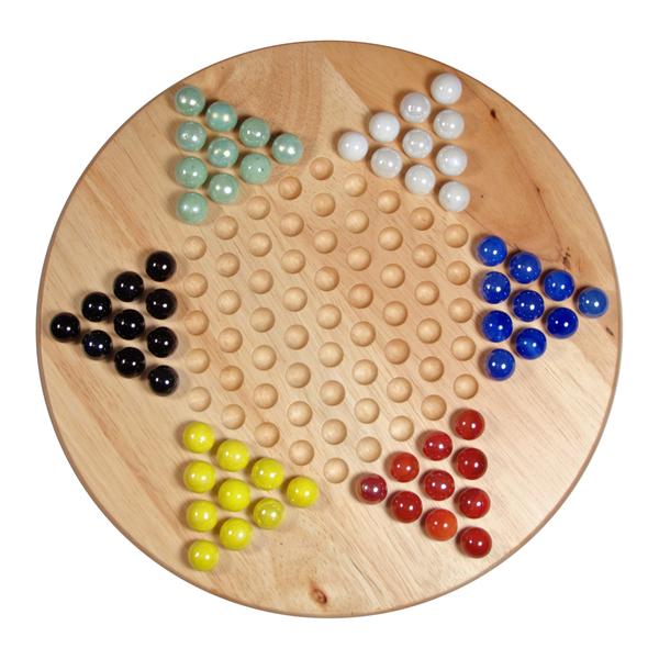 Chinese Checkers With Glass Marbles