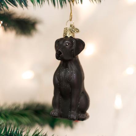 Old World Christmas- Black Labrador Ornament