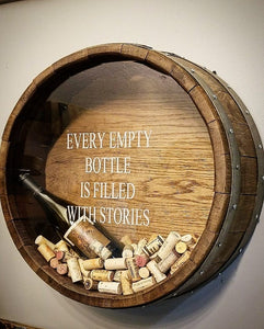 Cork Display - "Every Empty Bottle Is Filled With Stories"