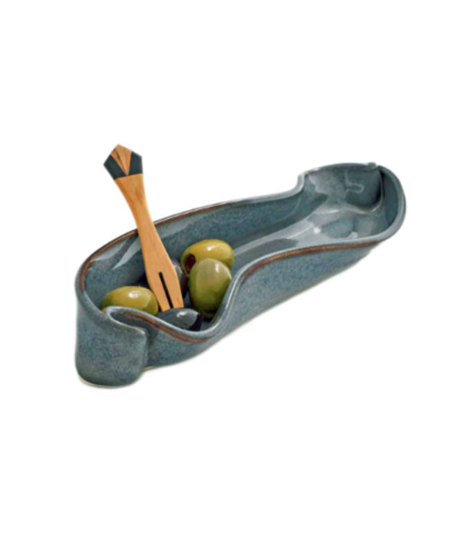 Olive Dish With Fork