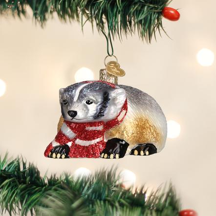Old World Christmas- Badger Ornament