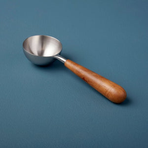 Almora Teak and Stainless Coffee Scoop
