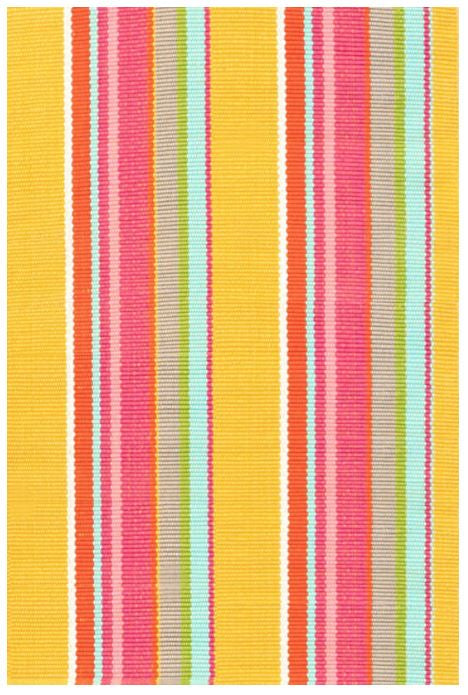 Happy Yellow Stripe Indoor/Outdoor Rug (Various Sizes)